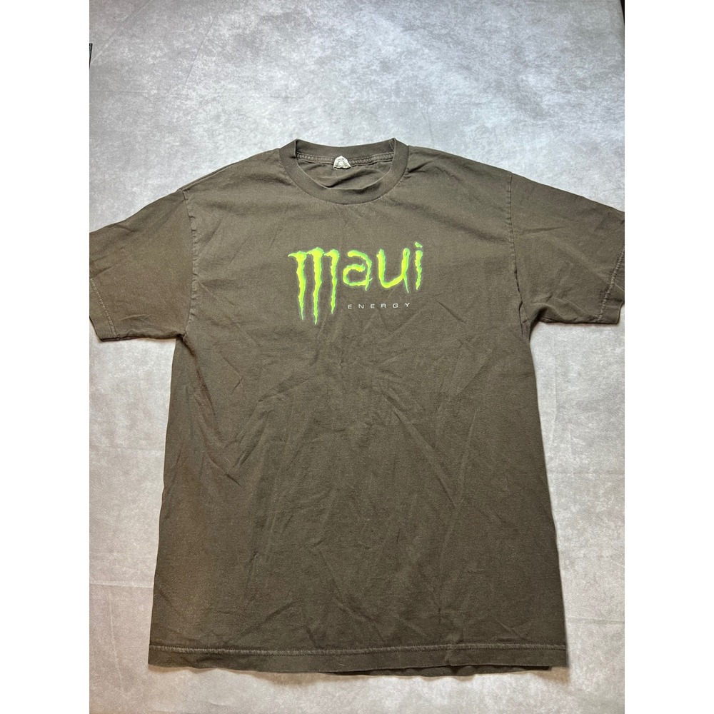 Alstyle Apparel Maui Energy Graphic T-Shirt Mens Medium Brown Short Sleeve Tee